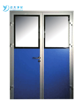 Melamine resin plate purification double door